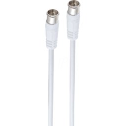 SHIVERPEAKS SHVP BS80203128G - Cable de antena con ferrita, >100dB, blanco, 2,0m