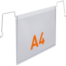 DURABLE 118519 - Bolso colgante de alambre, A4, transversal, transparente, 50 pie