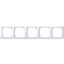 MERTEN ME 1M 389525 - 1-M, marco, 5 veces, blanco activo brillante, antibacteriano