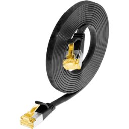 SLIM S6A 5 SW - Cat.6a Cable de conexión DELGADO, U/FTP, 5,0 m, negro