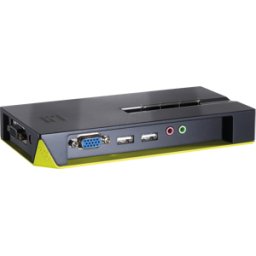 LEVELONE KVM0421 - Conmutador KVM de 4 puertos, VGA, USB, audio