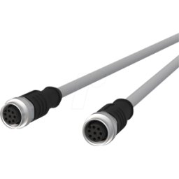METZ CONNECT MC 142MKA22010 - Cable de sensor, M12, 8 polos, KU > KU, 1 m