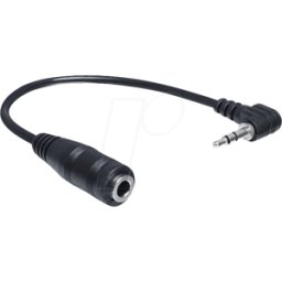 DELOCK 65397 - Cable de audio, conector jack de 2,5 mm a acoplamiento de 3,5 mm