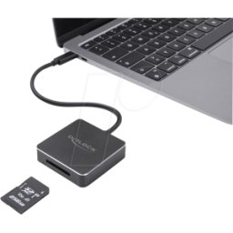 DELOCK 91019 - Lector de tarjetas, externo, USB-C, SD