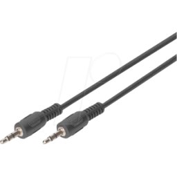 DIGITUS DIGI 510100025S - Cable de audio, conector jack estéreo de 3,5 mm, 2,50 m.