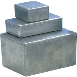 TEKO AL 3 - Carcasa de aluminio, 89 x 35 x 30 mm, plata