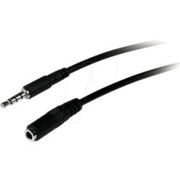STARTECH.COM ST MUHSMF1M - Cable de auriculares, 3,5 mm conector de 4 pines a acoplamiento,