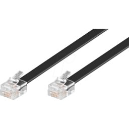 FREI WK 6-6 10M - Cable telefónico, 2 conectores macho de 6 polos ocupados,