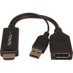 STARTECH.COM ST HD2DP - Adaptador HDMI, enchufe HDMI al zócalo DP