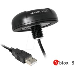 NAVILOCK 62531 - Receptor GPS, u-blox 8, USB, montaje en techo, 4,5 m..