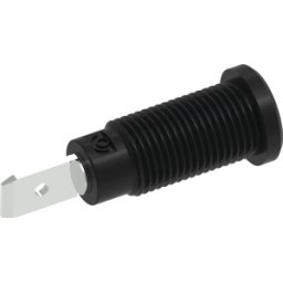 ELECTRO PJP PJP 228-2-C-SW - Toma de plátano de seguridad, 2 mm, M10, negro