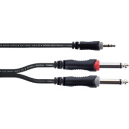 CORDIAL EY 1,5 WPP - Cable adaptador en Y, conector estéreo de 3,5 mm > 2x conector m