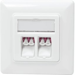 LOGILINK NK4024 - Caja de pared modular para fibra de vidrio con conector LC-duple