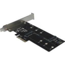 INTER-TECH IT88885375 - Tarjeta controladora PCIe 1x M2 PCIe + 1x M2 SATA