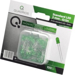 QUADRIOS QUAD 1802O021 - LED 3 mm - color verde, 100 piezas