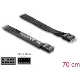 DELOCK 86058 - Cable plano de audio HD, cable de extensión para placa base, con