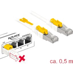 DELOCK 85330 - Cable de conexión RJ45 Cat.6a SFTP seguro 0,5 m