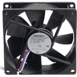 EBM-PAPST PAPST 3412 N-2G - Ventilador axial, 92 x 92 x 25 mm, 12 V CC, rpm: 2700