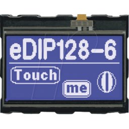 DISPLAY VISIONS LCD EDIP128B6LW - Pantalla LCD, 128 x 64 píxeles, azul negativo, blanco
