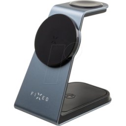 FIXED FIXMPOS-AL-GR - Cargador Qi, MagSafe, 15 W, 3 en 1, para Apple, gris