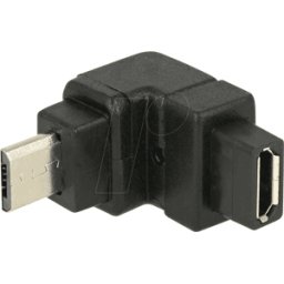 DELOCK 65669 - Conector macho Micro B USB 2.0 a conector hembra Micro B.