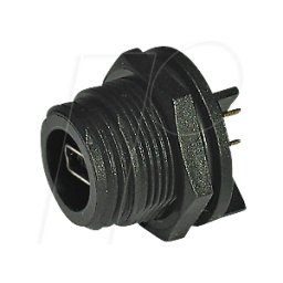 BULGIN PX0458 - Zócalo del panel trasero sin cable, mini USB tipo AB