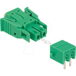 DELOCK 65952 - Terminal Block 2 pin horizontal
