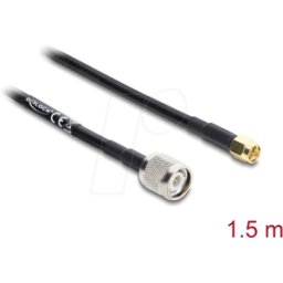 DELOCK 91359 - Cable de antena, enchufe TNC a enchufe SMA, RG-58, 1,5 m.