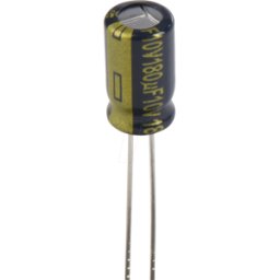 PANASONIC FC-A 180U 10 - Elko radial, 180 microF, 10 V, 105 °C, baja ESR, AEC-Q200