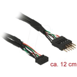 DELOCK 41977 - Cable USB 2.0 hembra de poste > conector macho de poste 10 pines