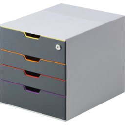DURABLE 760627 - Caja de ordenación con 4 cajones de color