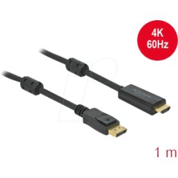 DELOCK 85955 - Activa DP 1,2 a HDMI cable 4K 60 Hz 1 m..