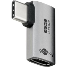 GOOBAY 74441 - Adaptador USB 4.0, conector C a conector hembra, 90° horizontal