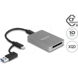 DELOCK 91008 - Lector de tarjetas para CFexpress o tarjetas XQD