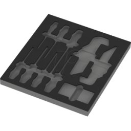 WERA 05137360001 - Inserto de espuma Set de acero inoxidable 1, sin herramientas