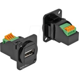 DELOCK 86734 - Módulo Type-D USB 2.0 Tipo-A hembra a bloque de terminales