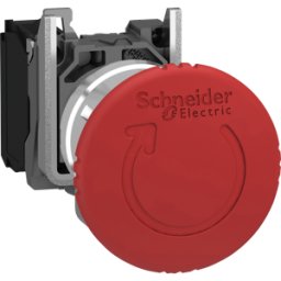 SCHNEIDER ELECTRIC XB4BS8442 - Interruptor de parada de emergencia, Harmony XB4, 22 mm, rojo, d