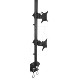 TECHLY ICA-LCD-350-D - Soporte para 2 pantallas LCD 13-27 pulgadas, abrazadera, vertica