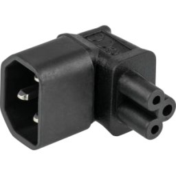 KABELMEISTER KM SKA-1408S - Adaptador de red, conector C14 a conector hembra C5, acodado, ne