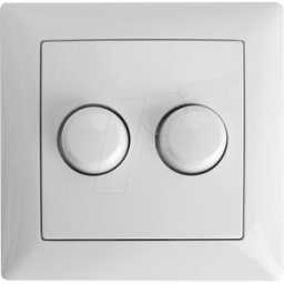 ECODIM ECO-DIM 10075 - Botón de atenuación doble, blanco, incl. Placa cen