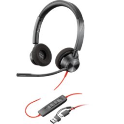 HEWLETT PACKARD HP 8X219AA - Auriculares, Blackwire 3320, estéreo, USB-C +USB-C/a