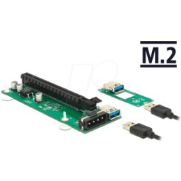DELOCK 41428 - DELOCK tarjeta RISER M.2 Llave B+M > PCIe x16, 30 cm
