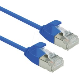 ROLINE GREEN ROLINE 21443340 - Cat.6a Cable de parche SLIM, U/FTP, azul, 0,15m