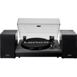 LENCO LS-300BK - Plato giratorio, Bluetooth, incl. 2 altavoces, negro