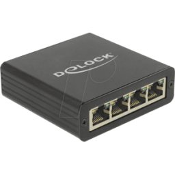 DELOCK 62966 - Adaptador de red, USB 3.0, Gigabit Ethernet, 4 x RJ45