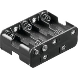 FREI HALTER 10XUM3QDK - Soporte de batería para 10 pilas Mignon (AA), botó