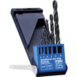 PFERD TOOLS PFERD 25298003 - Juego de taladro espiral HSSG, ACERO, DIN 338, 6 piezas