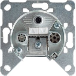 SHIVERPEAKS SHVP BS15-93002 - Toma pasante de antena SAT+BK de 3 orificios, borne, 11 dB