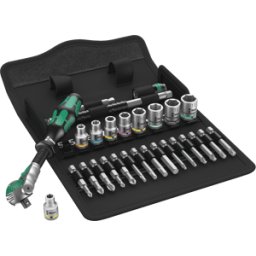 WERA 05004016001 - Juego de llaves de vaso, multi, 1/4", 28 piezas, Zyklop Speed