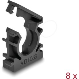 DELOCK 60483 - Soporte para funda de cable con clip de bloqueo 15,8 mm 8 piezas